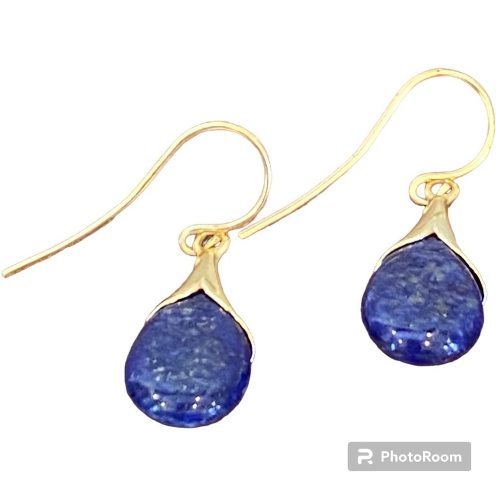 Ross Simons Lapis Drop Earrings in Sterling Silver - Picture 2 of 4